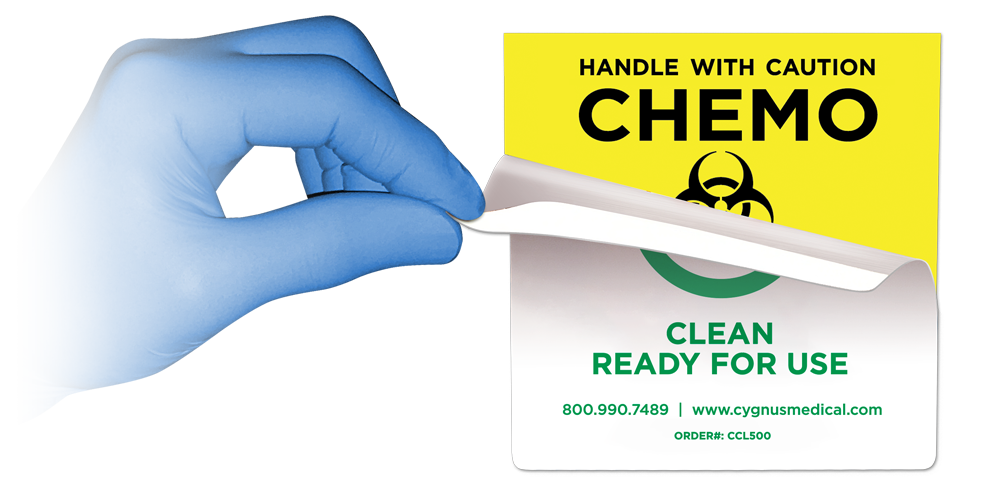 Removable biohazard / clean labels