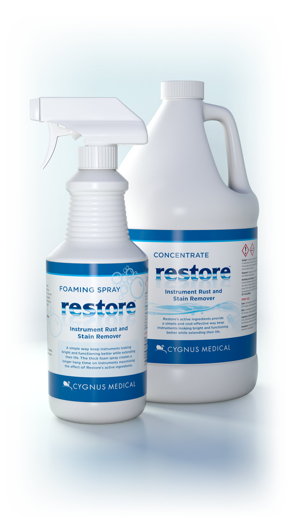 Restore Foaming Spray Bottle and Gallon container