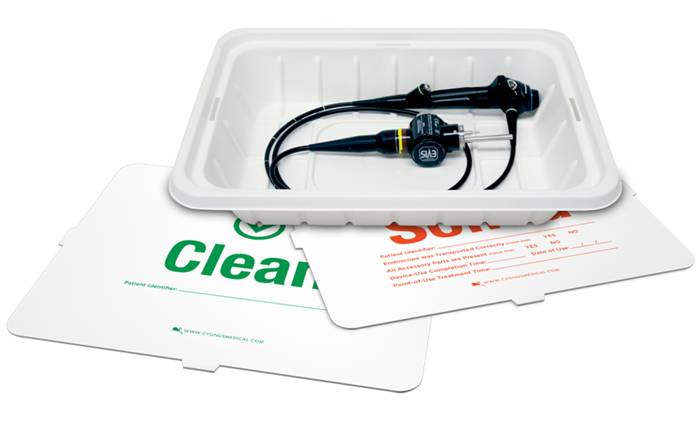 Reusable Endoscope Transport Trays and Lids for Scope Transit